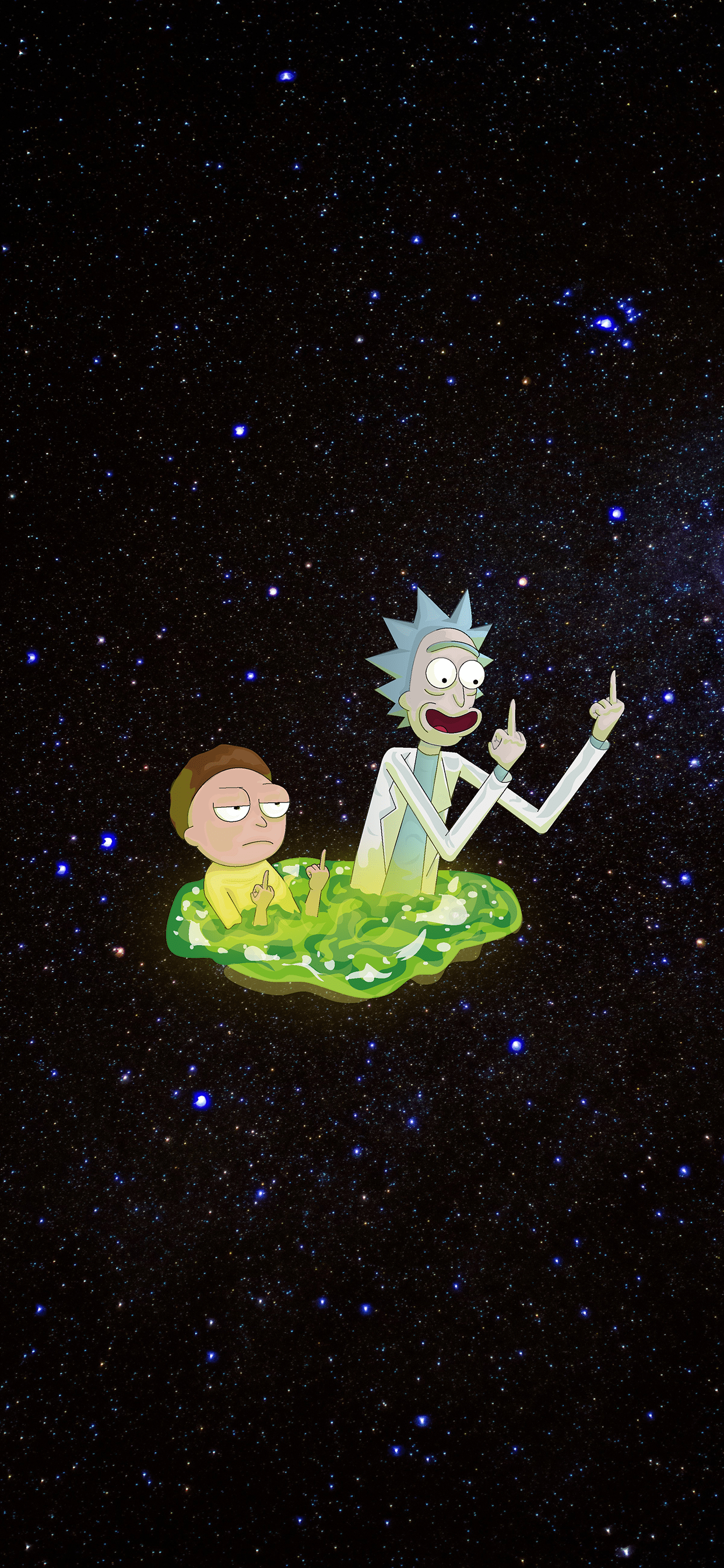 1242x2688 Anyone have this wallpaper but without Rick and Morty?