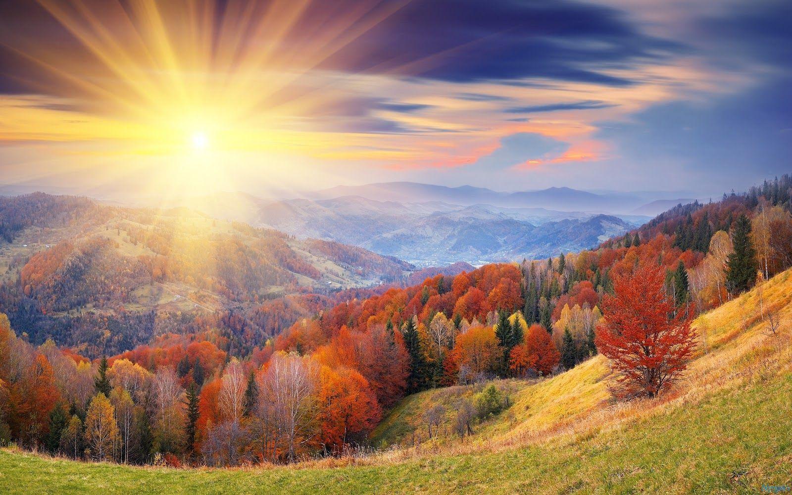 1600x1000 Autumn Morning Sunrise. Autumn Sky. Beautiful nature wallpaper, Nature wallpaper, Sunrise wallpaper