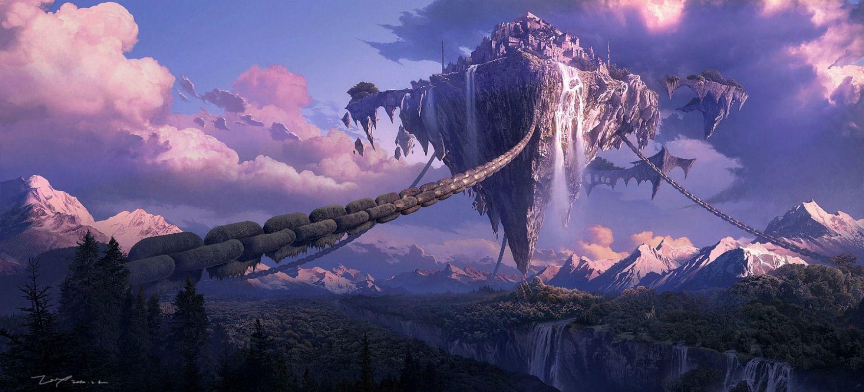 1762x800 Floating Castle Wallpaper