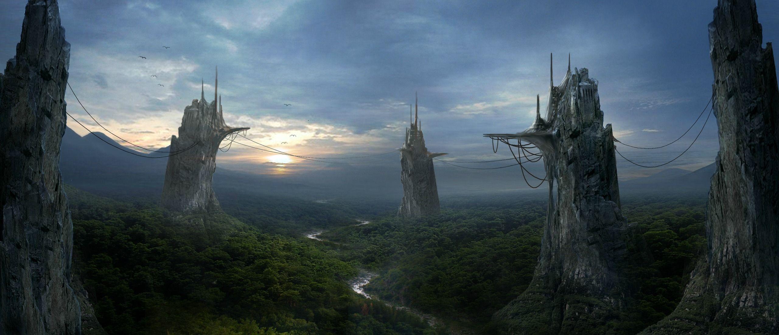 2560x1100 Fantasy Castle wallpaperDownload free awesome wallpaper