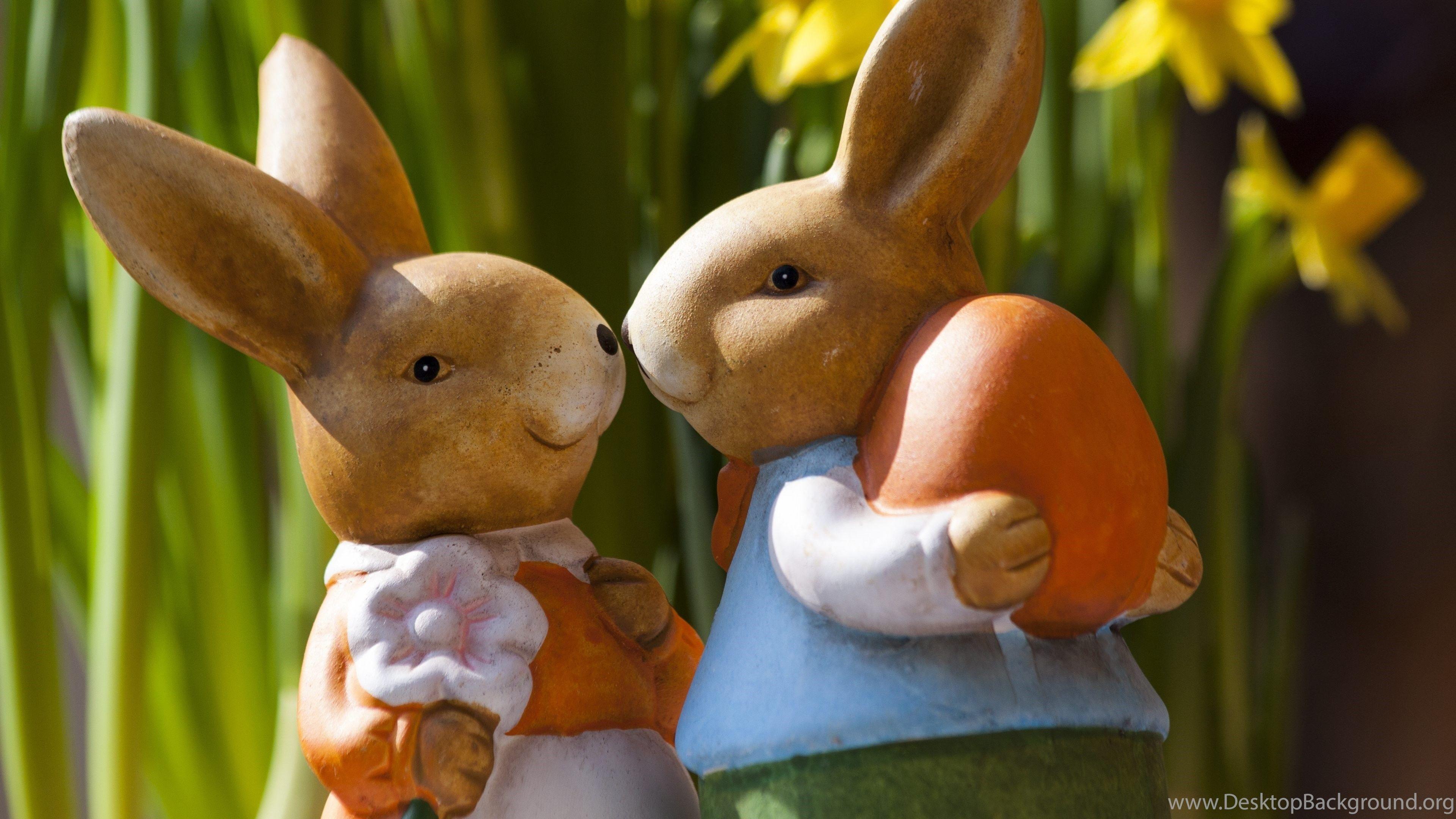 3840x2160 Easter Bunnies Cute Wallpaper For Desktop Of Easter Rabbit Desktop Background