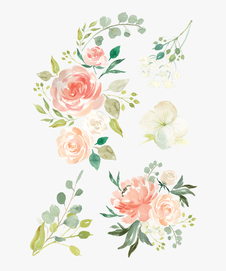 860x1032 Watercolor Flowers Vector Tattoo Watercolor Flower Png, Transparent Png