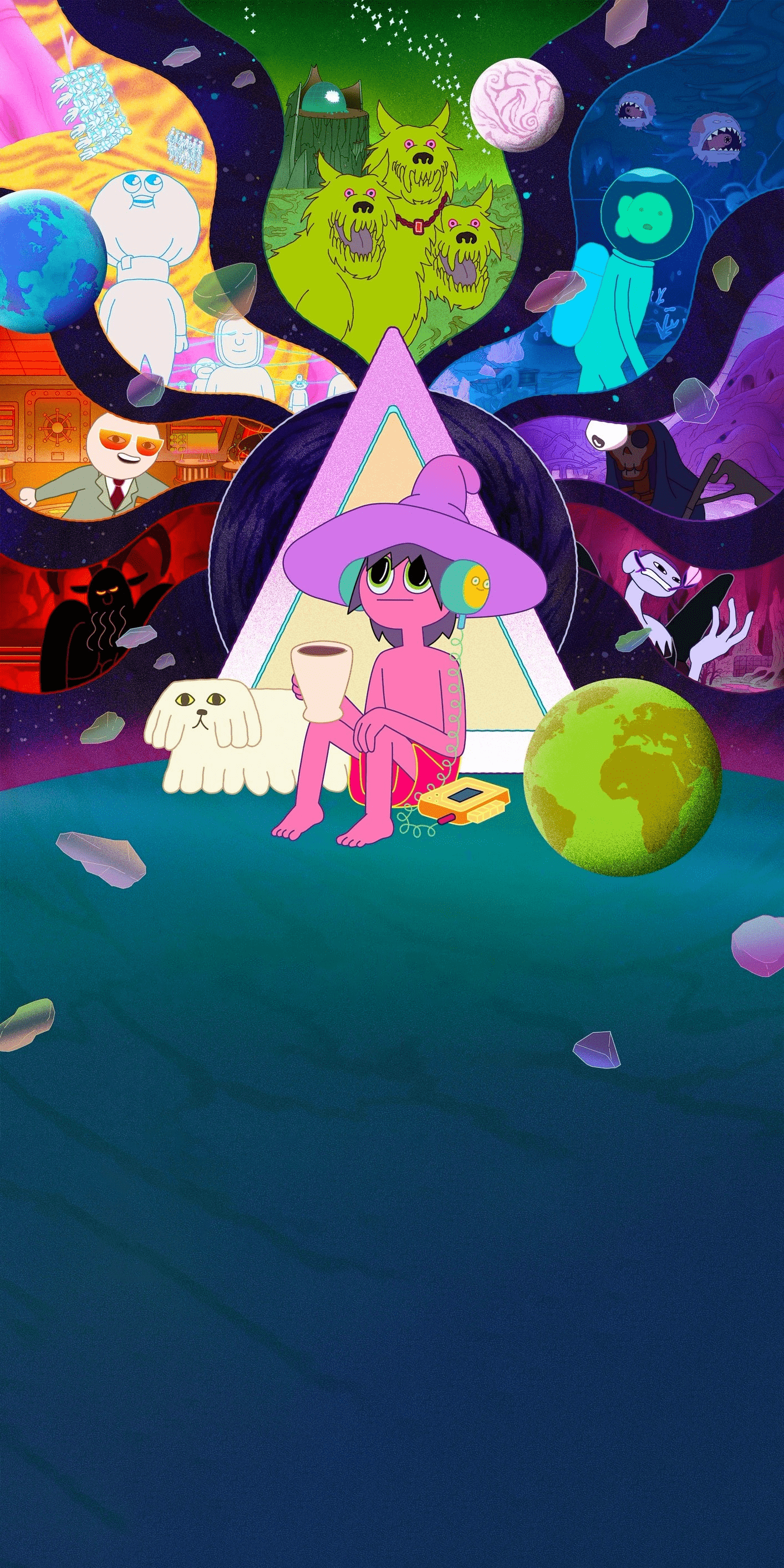 1414x2828 The Midnight Gospel. Cute wallpaper, Psychedelic art, Art collage wall