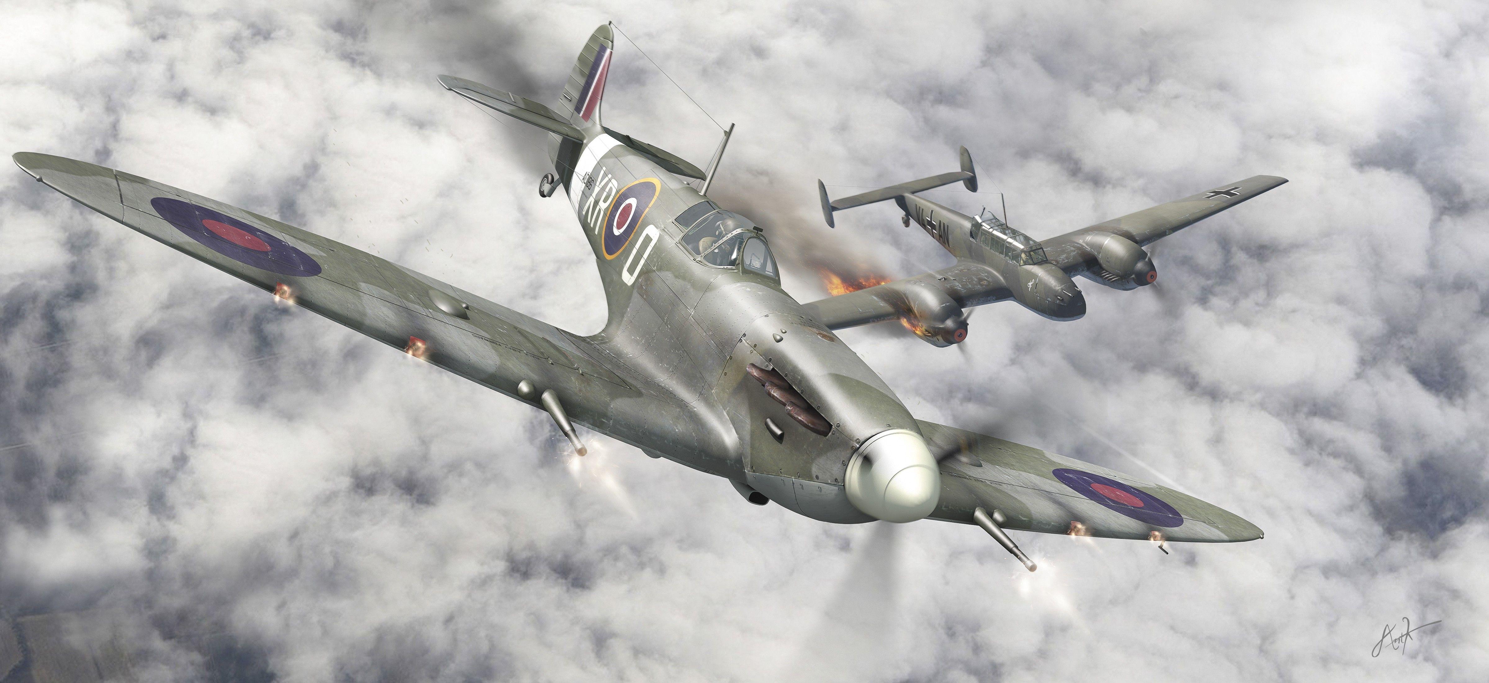 4797x2200 World War II, Military, Aircraft, Military Aircraft, Airplane, Spitfire, Supermarine Spitfire, Royal Airforce Wallpaper HD / Desktop and Mobile Background