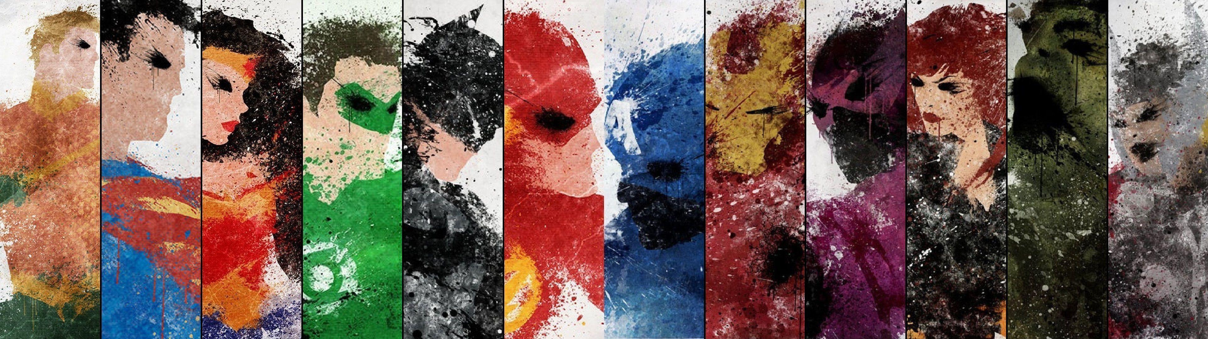 3840x1080 The Justice League Wallpaper
