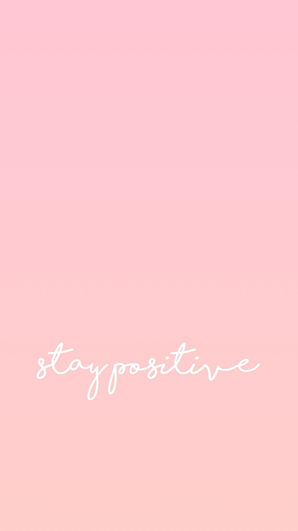1242x2208 Aesthetic Quotes Pink Wallpaper
