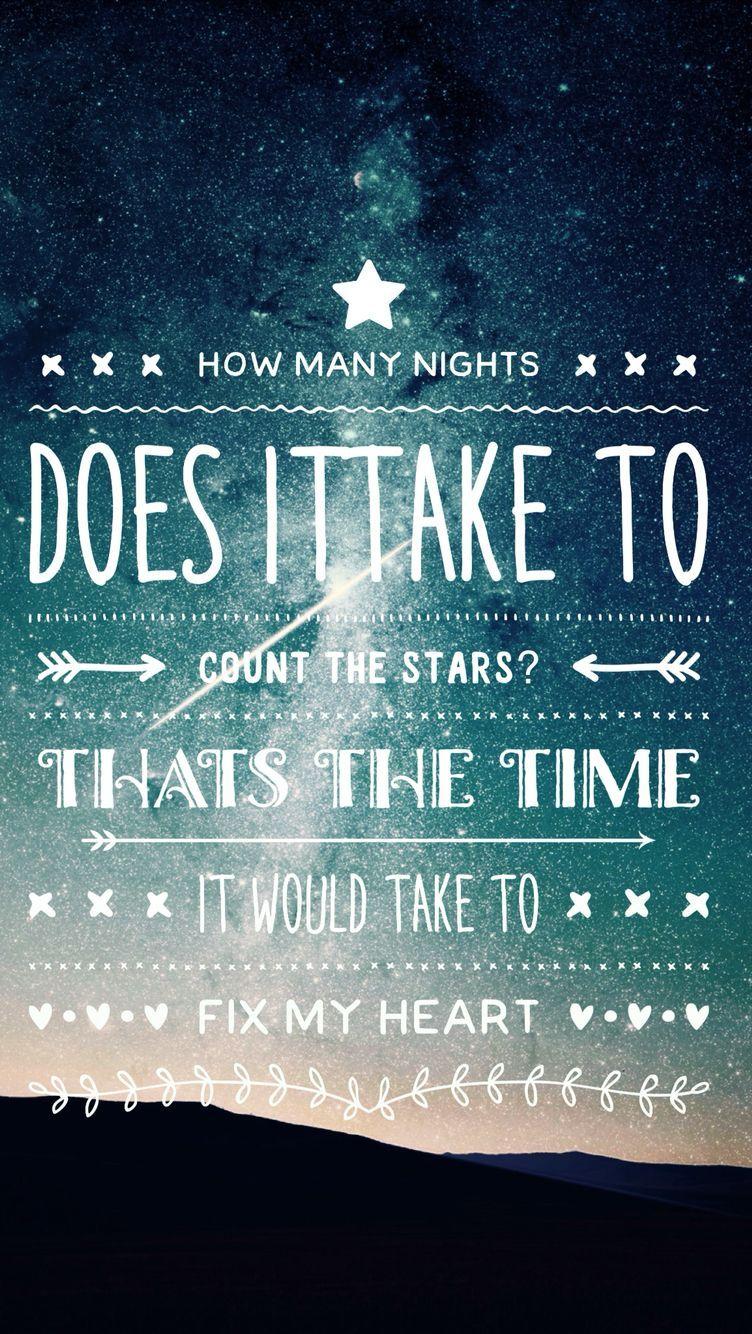 752x1334 One Direction Lyrics Wallpaper