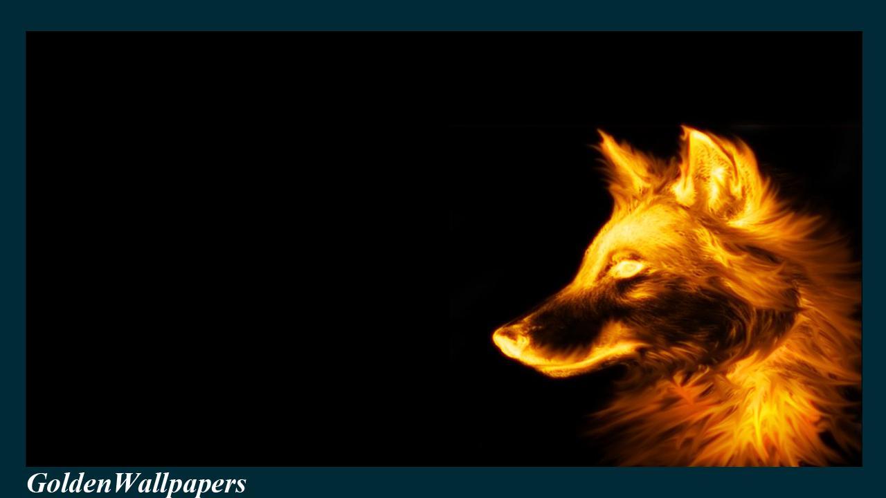 1280x720 Fire Wolf Wallpaper for Android