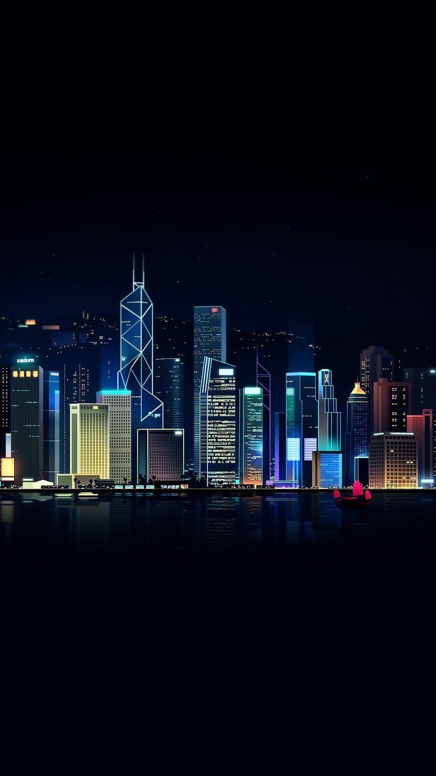 900x1600 City Light AMOLED. City lights wallpaper, City wallpaper, Minimalist wallpaper