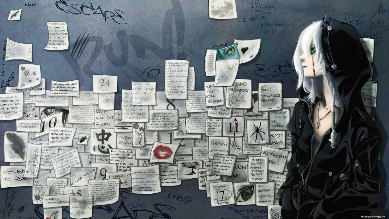 1366x768 Sad Anime Wallpaper
