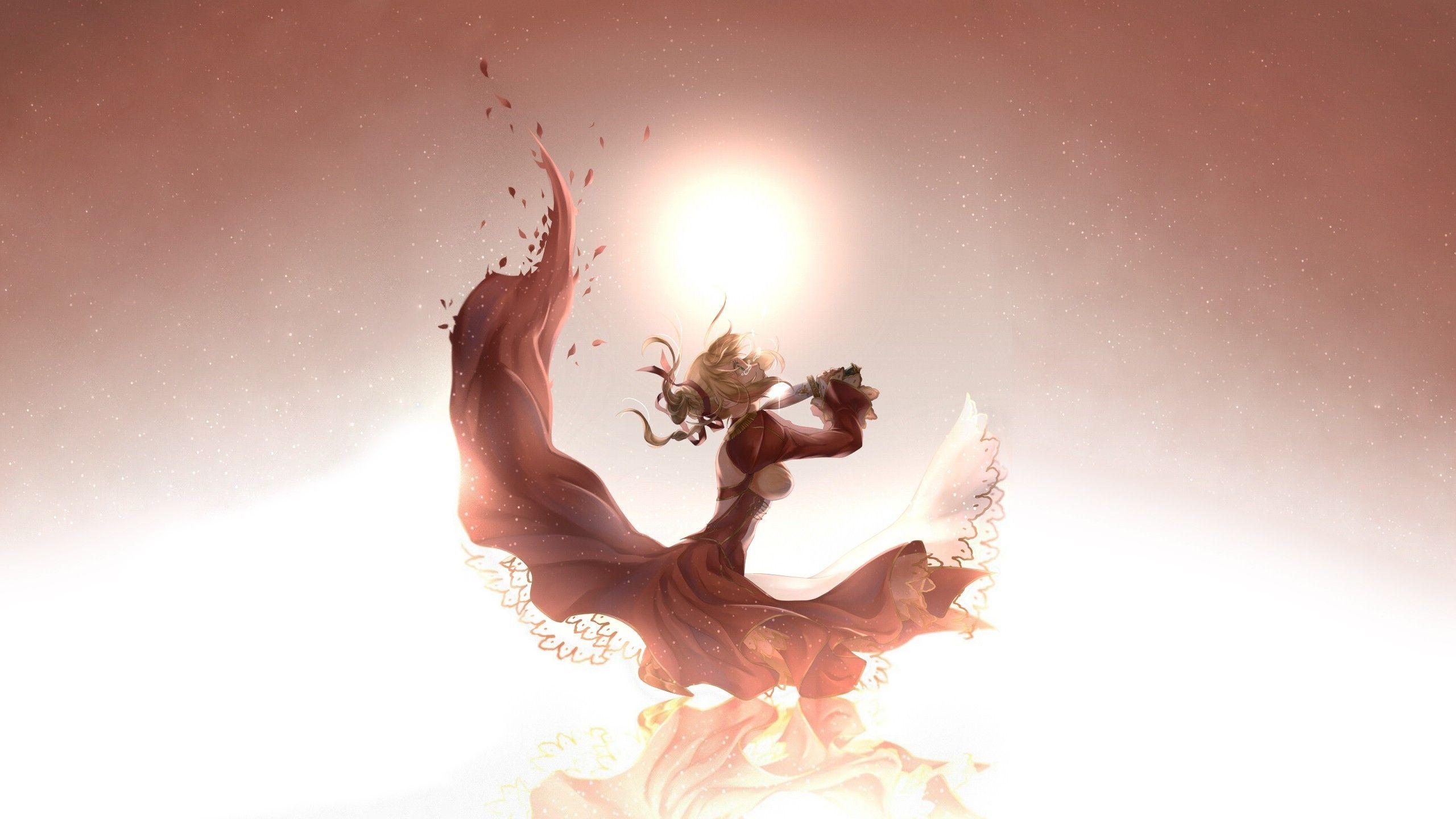 2560x1440 Anime Knife Cry Sad Dress Sunlight Mood Dark Wallpaper Anime Wallpaper Girl Crying HD Wallpaper