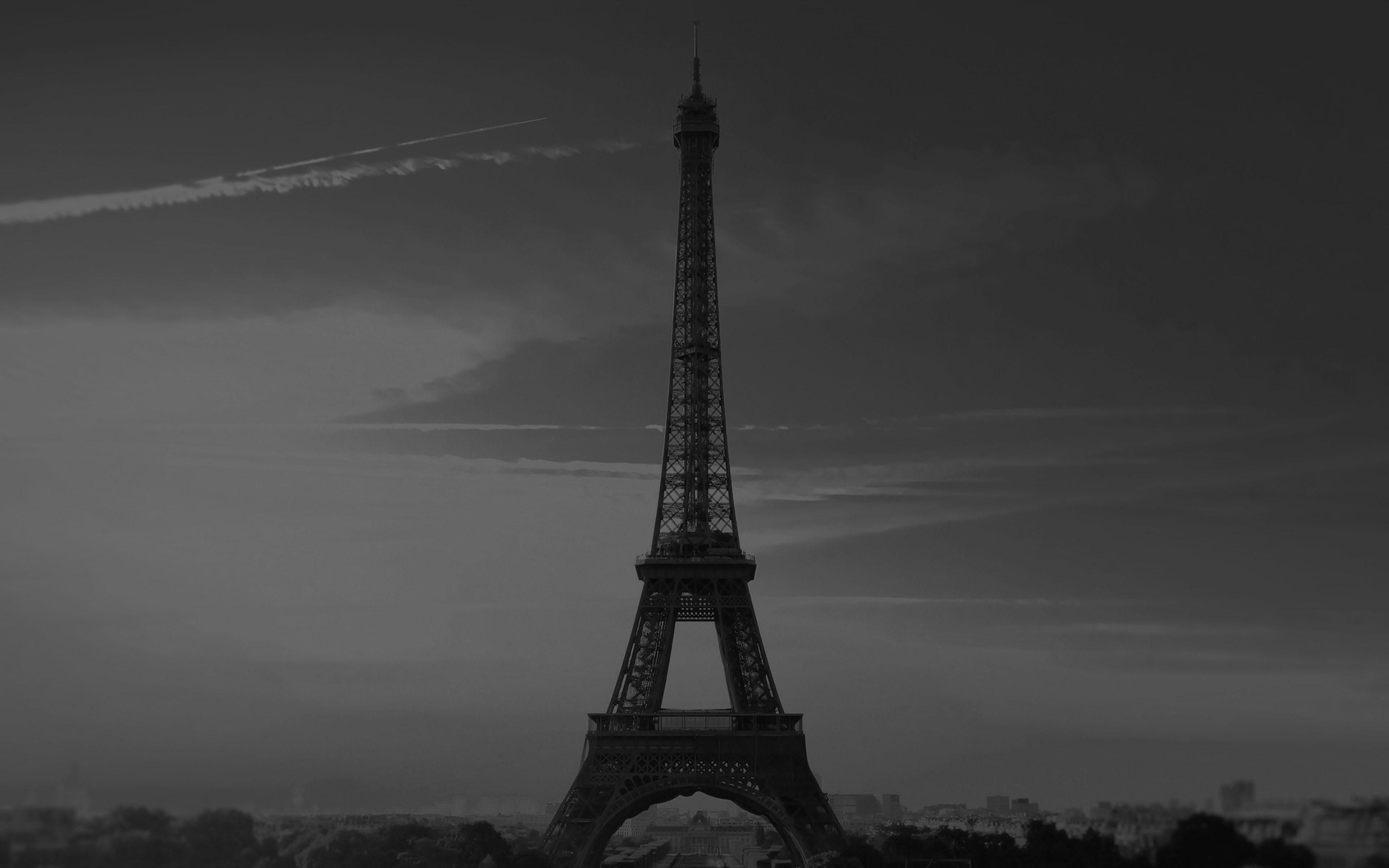 3840x2400 City Of Love Paris Eiffel Tower France Black And White