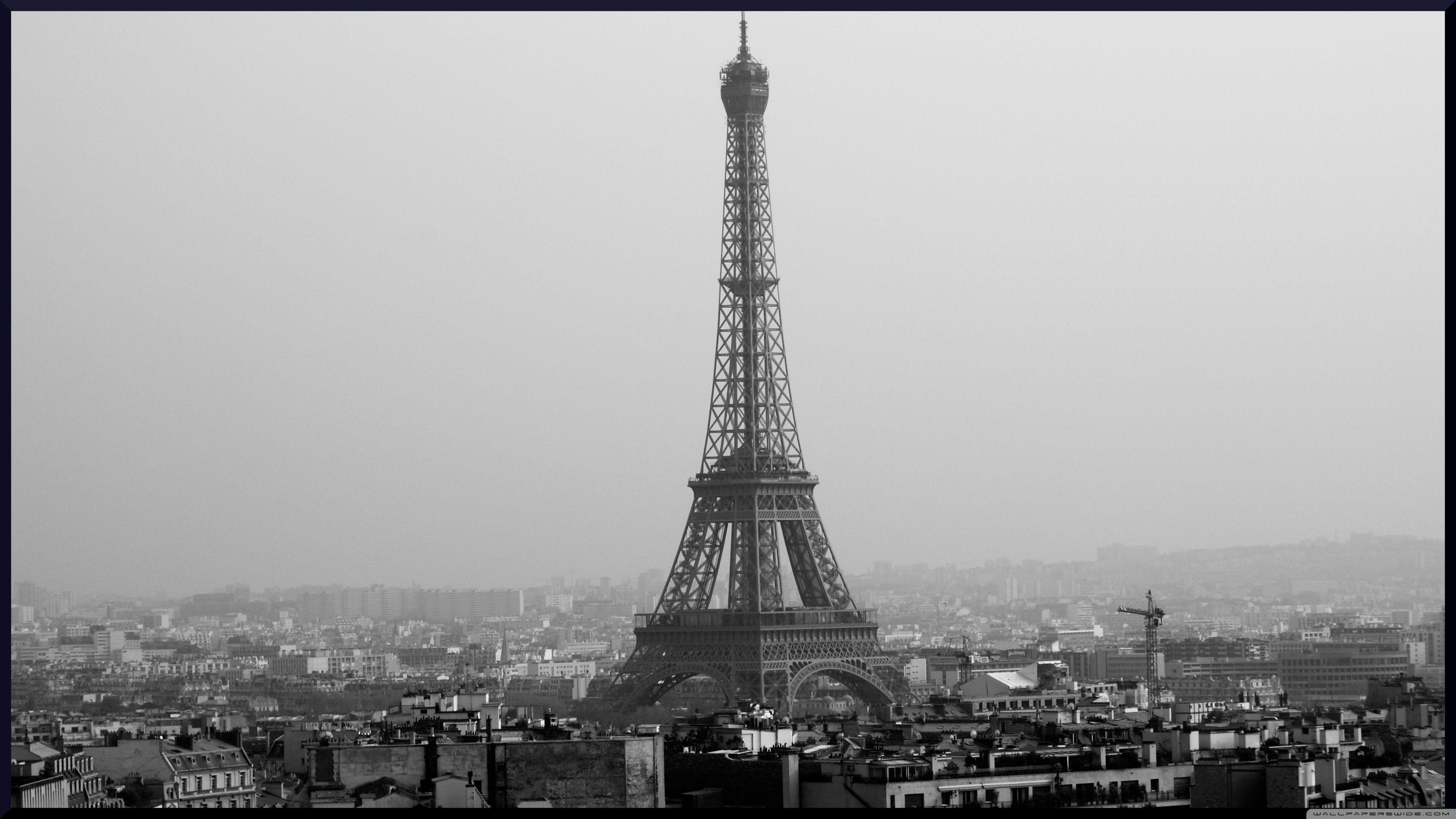 3840x2160 Tower Eiffel Black And White Ultra HD Desktop Background Wallpaper for 4K UHD TV : Widescreen & UltraWide Desktop & Laptop