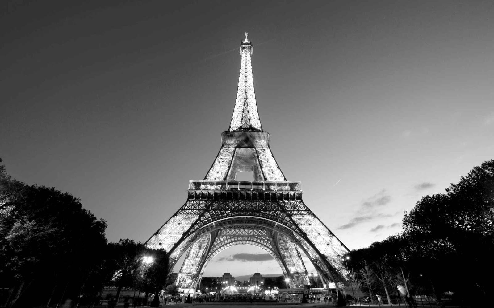 1600x1000 Black and white Paris.8 Kb, free download