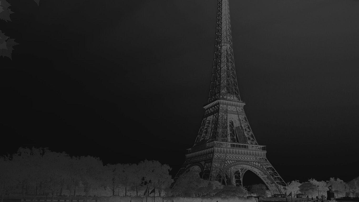1366x768 wallpaper for desktop, laptop. sky dark bw black eiffel tower nature paris city