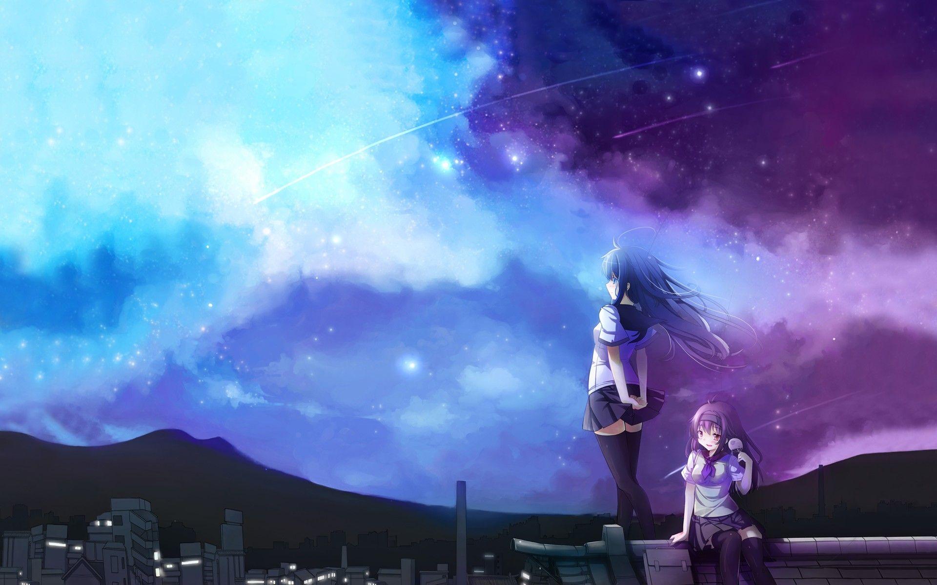 Anime Girl Landscape Wallpapers - Top Free Anime Girl Landscape ...