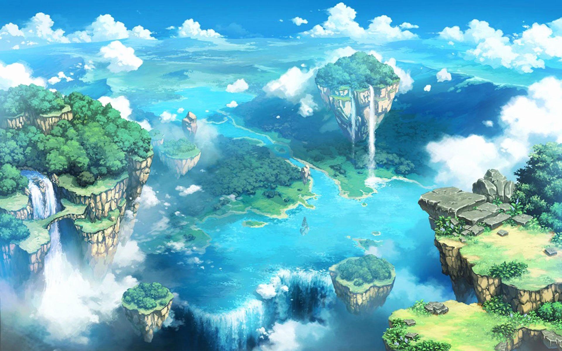 1920x1200 Anime Landscape Luxury Beautiful Anime Landscapes HD Wallpaper From Gallsource 風景scene In 2019 Combination of The Hudson