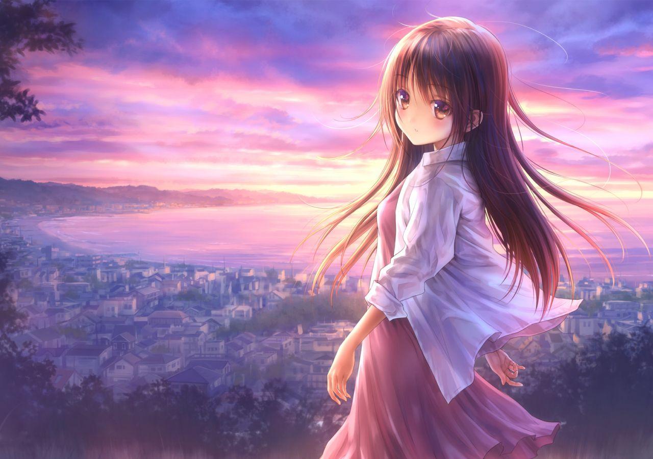 Anime Girl Wallpaper Landscape gambar ke 2
