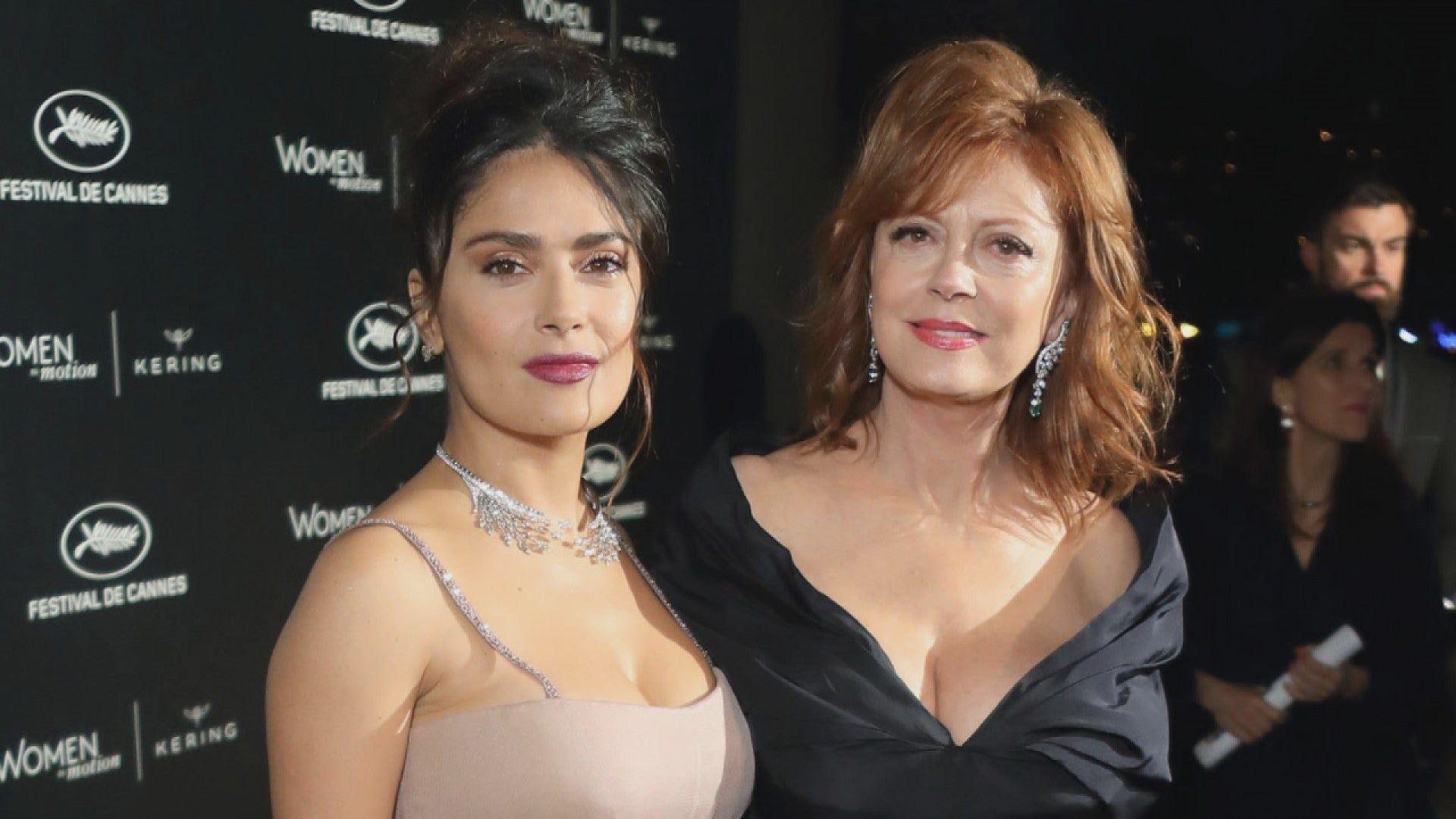 1920x1080 Salma Hayek and Susan Sarandon Hilariously Compare The Size of Their Cleavage at Cannes - See the Pic!