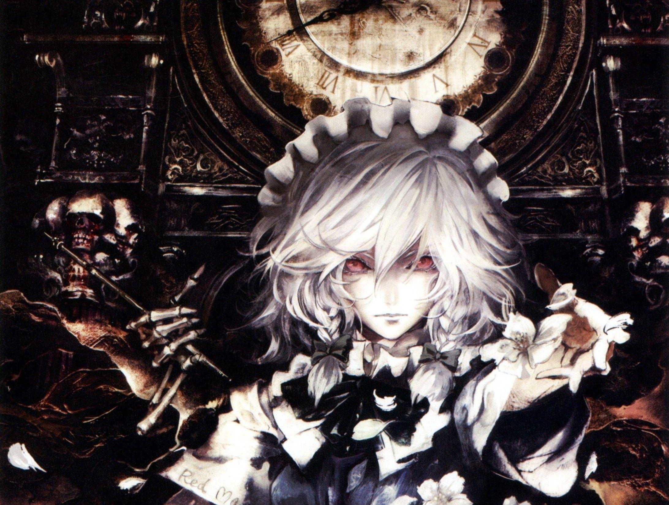 2184x1650 touhou, Maids, Izayoi, Sakuya, Braids, White, Hair, Anime, Girls, Hair, Band Wallpaper HD / Desktop and Mobile Background
