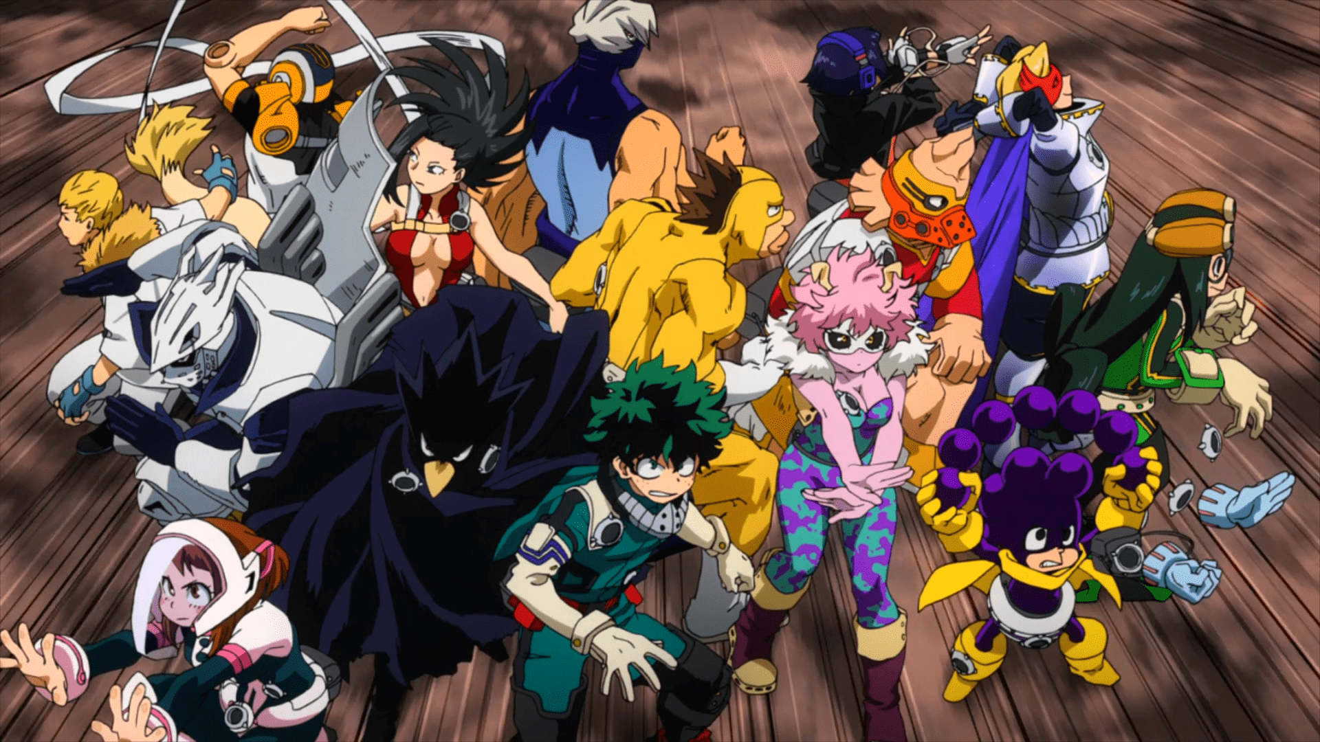 1920x1080 1920x1080 Fumikage Tokoyami, Ochako Uraraka, Momo Yaoyorozu, Hanta Sero, Kyoka Jiro, Yuga Aoyama, Tsuyu Asui, Koji Koda, Mashirao Ojiro, Mina Ashido, Mezo Shoji, Izuku Midoriya, My Hero Academia, Toru Hagakure, Minoru
