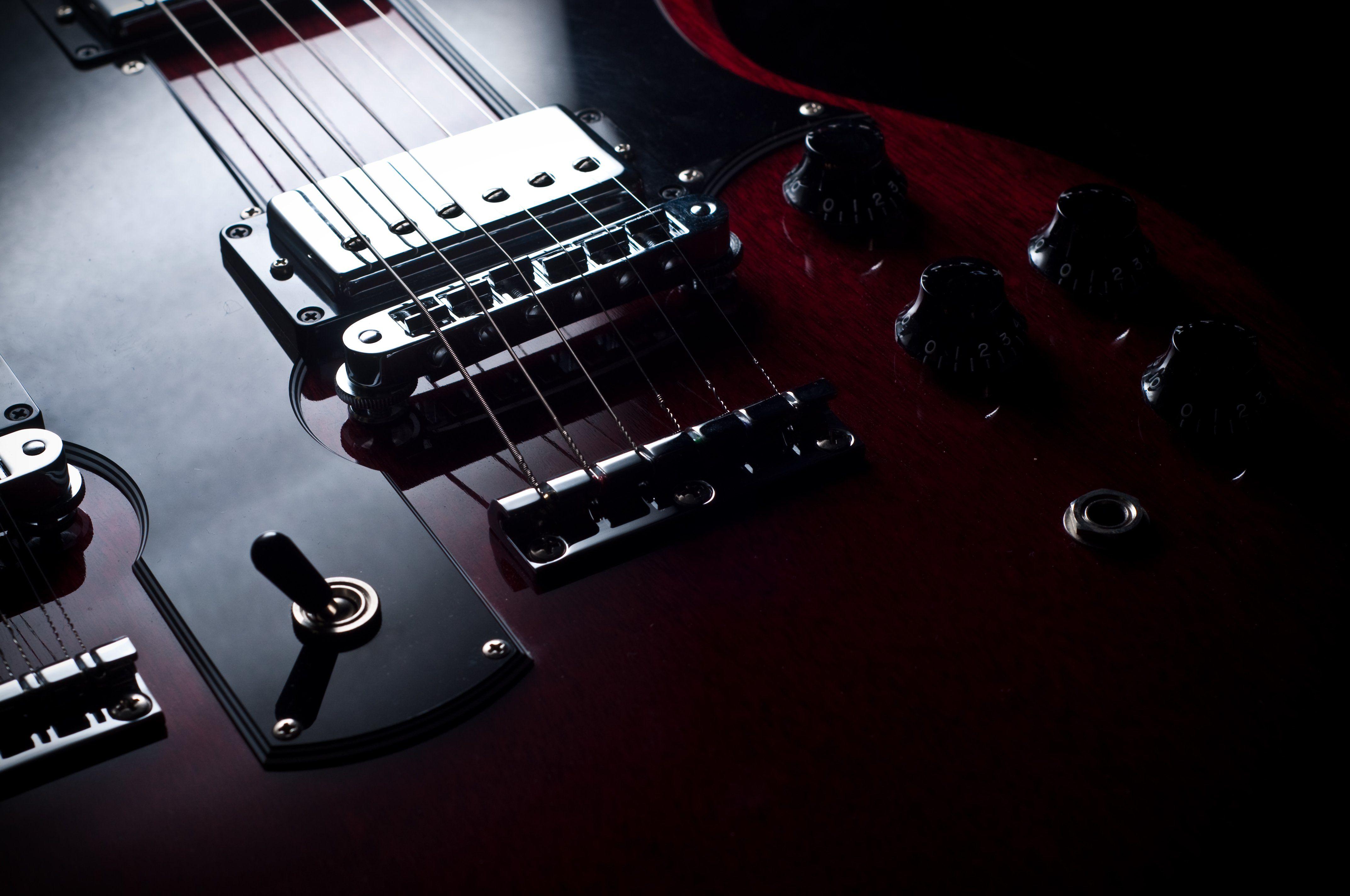 4288x2848 Electric Gibson Fender Guitar Reflection Strings Macro Guitar HD Wallpaper