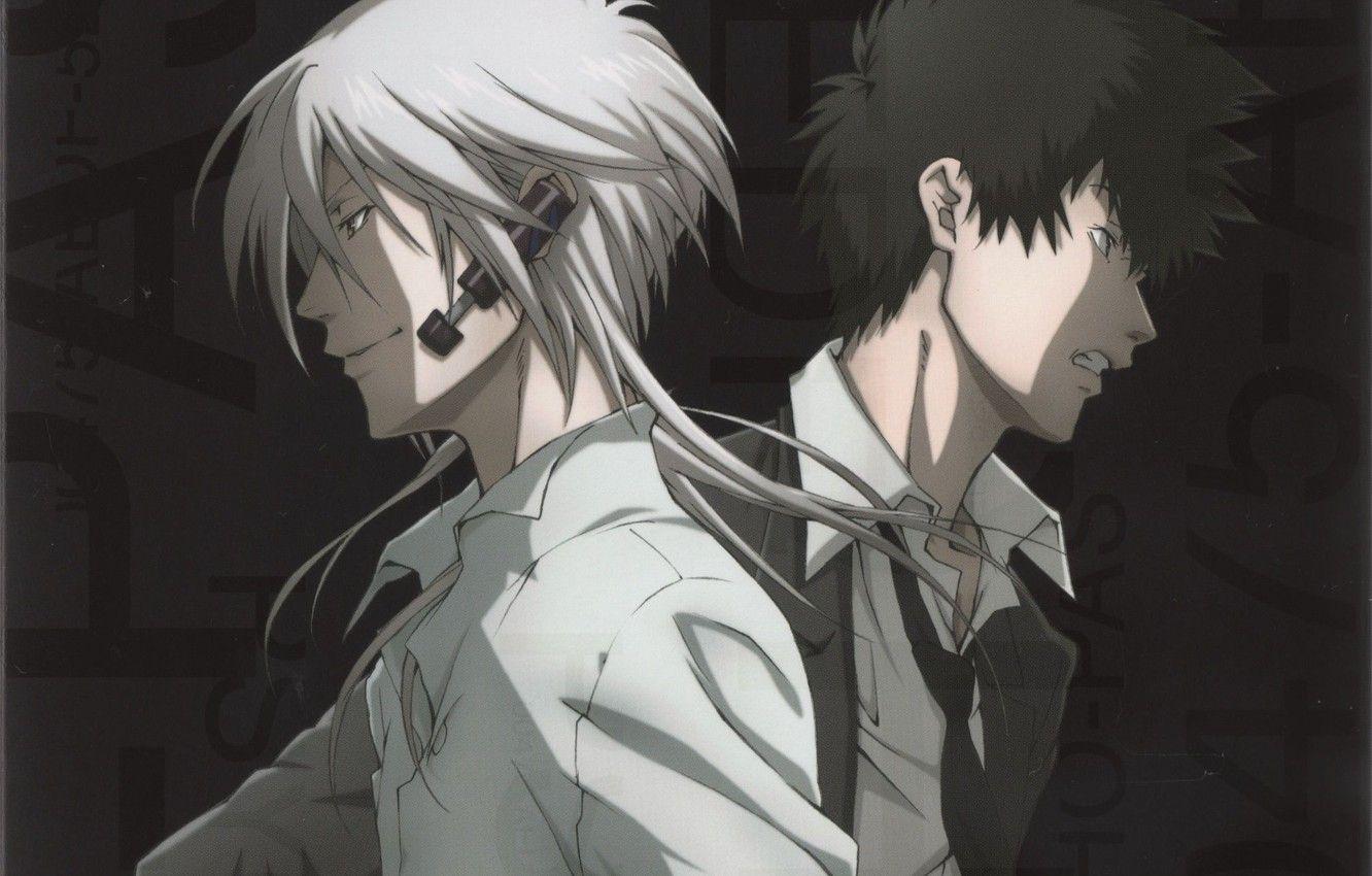 1332x850 Wallpaper anger, tie, two, grin .anime.