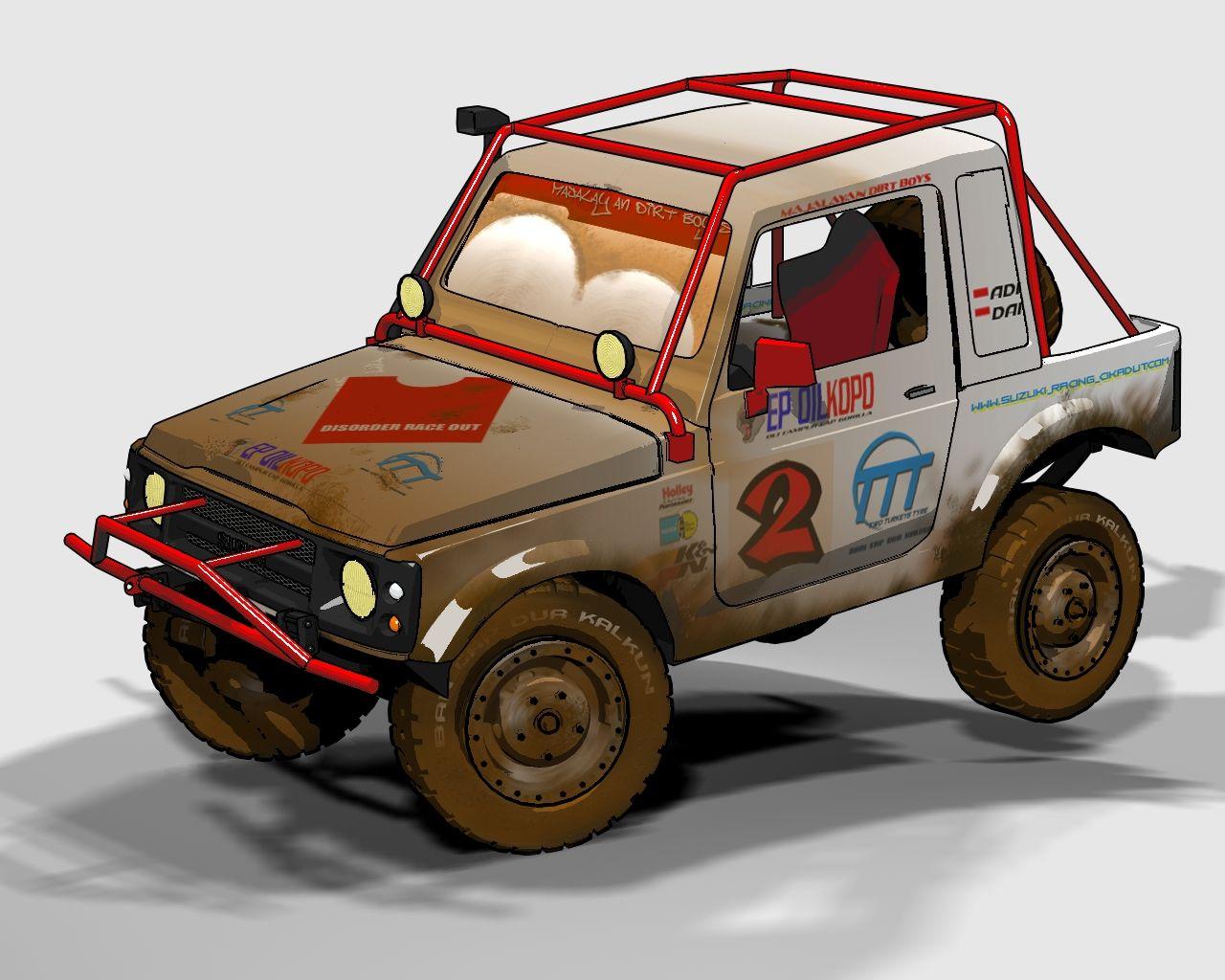 1280x1024 cartoon suzuki samurai