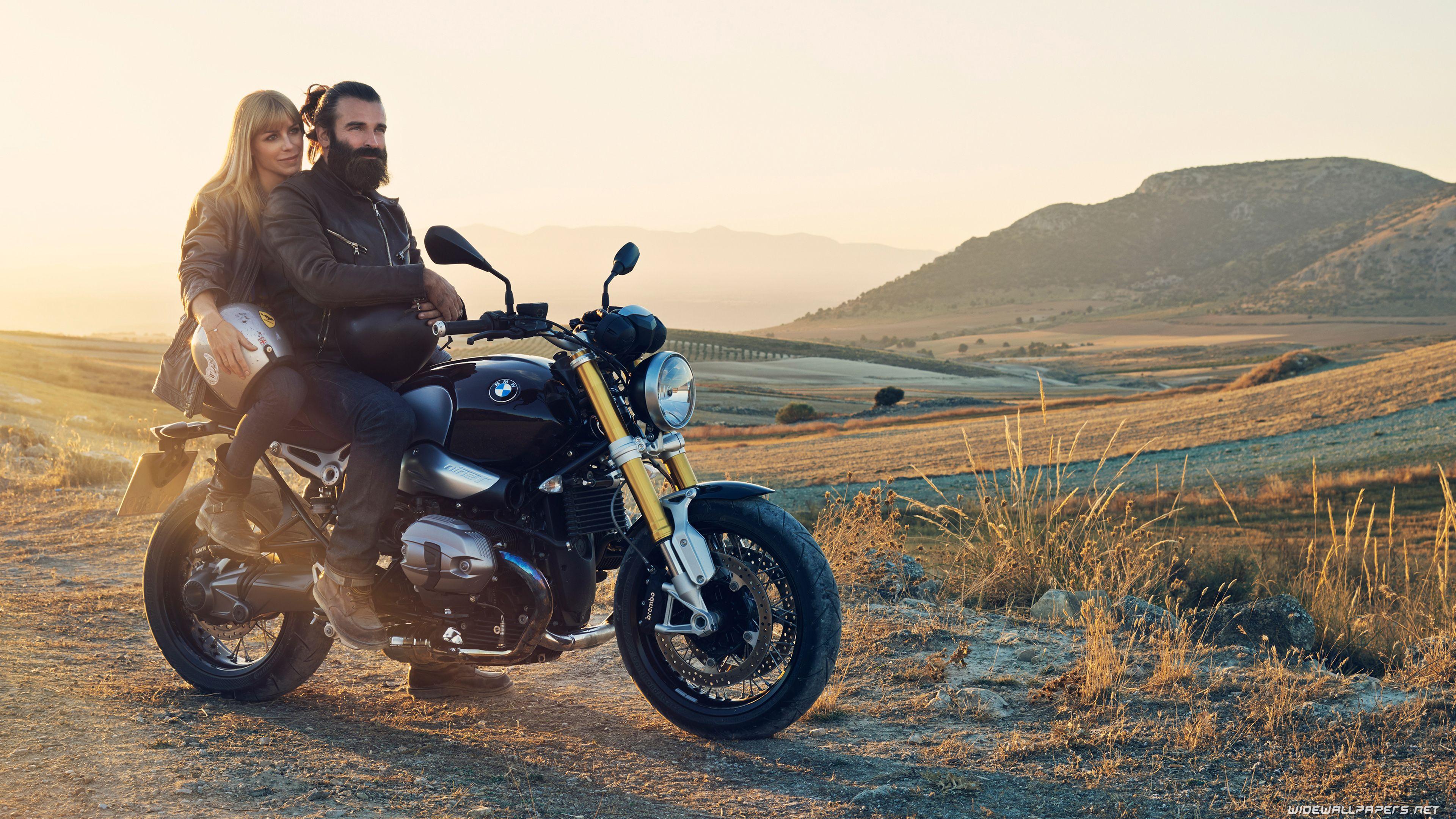 3840x2160 BMW R nineT motorcycle desktop wallpaper 4K Ultra HD