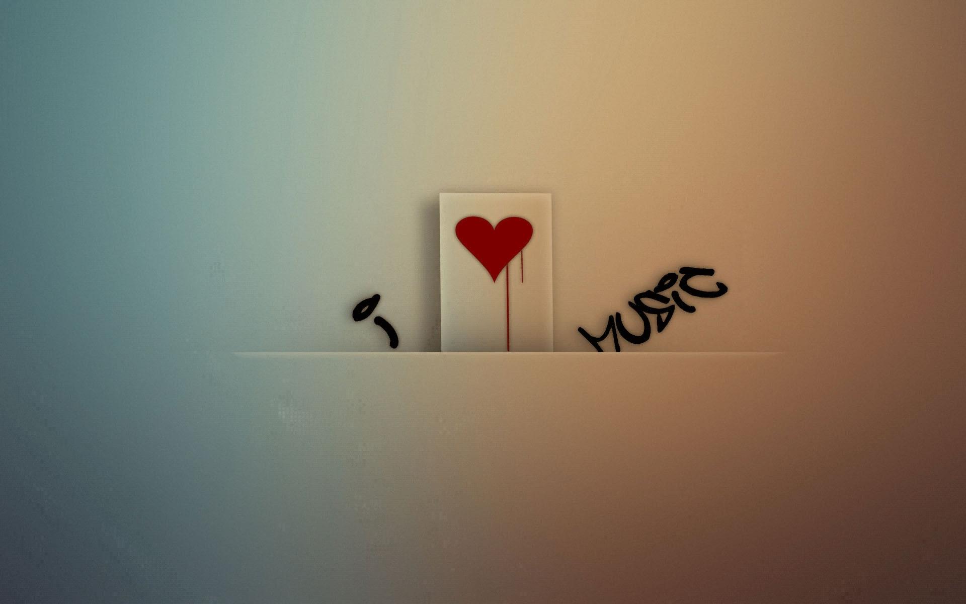 1920x1200 I Love Music HD Desktop Wallpaper Background download