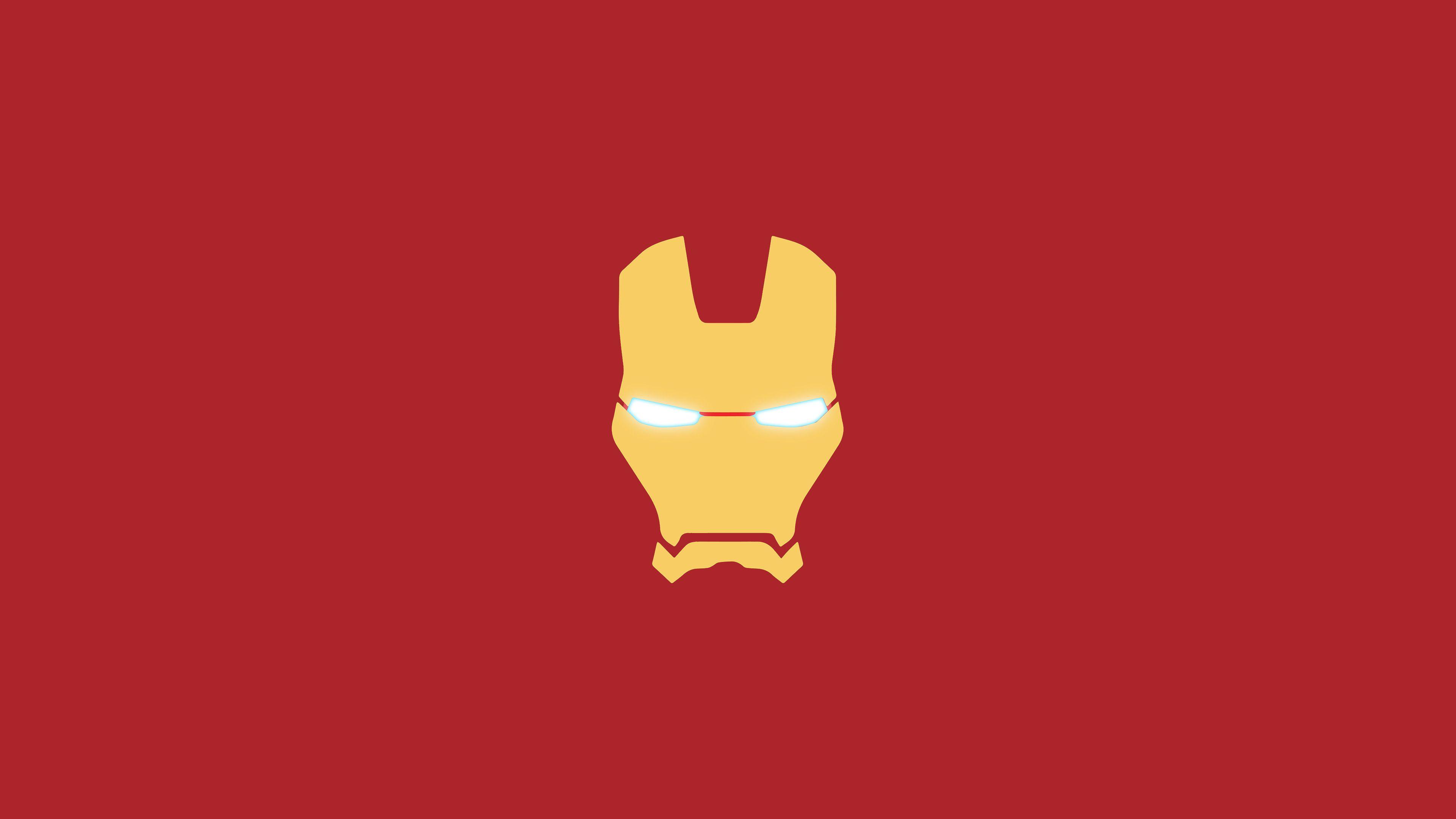 3840x2160 Iron Man Mask Minimal, HD Logo, 4k Wallpaper, Image, Background, Photo and Picture
