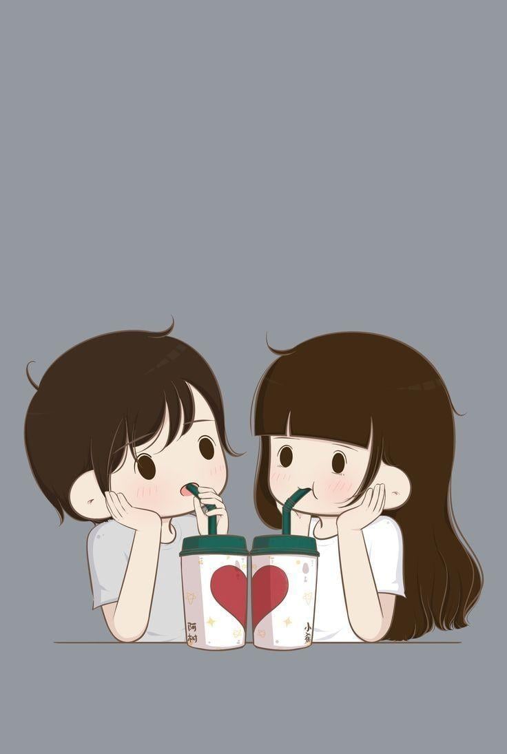 Cute Couple Cartoon Wallpapers Top Free Cute Couple Cartoon Backgrounds Wallpaperaccess