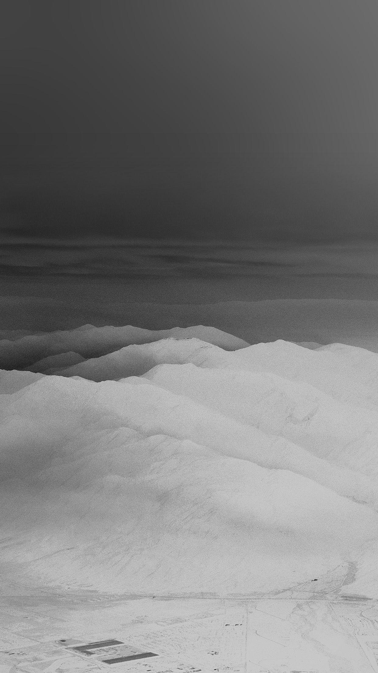 1242x2208 Mountain Fog Nature White Bw Gray Sky View Android wallpaper HD wallpaper