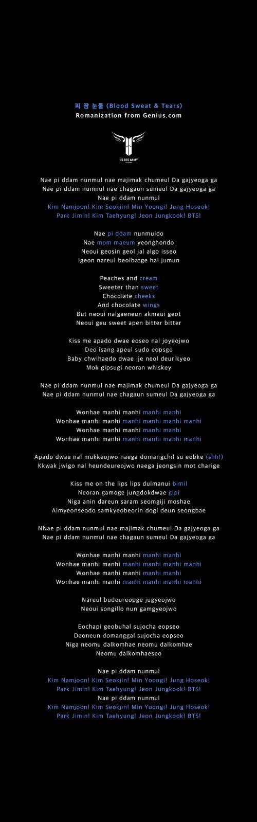 500x1598 Although Blood Sweat And Tears Bts Lyrics Bst Wallpaper & Background Download