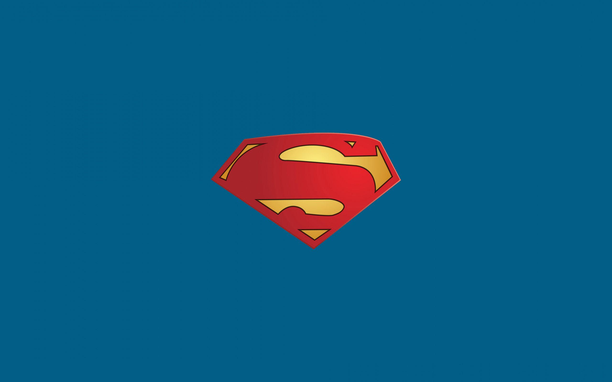 2560x1600 Download Superman, logo, minimal wallpaper, 2560x Dual Wide, Widescreen 16: Widescreen