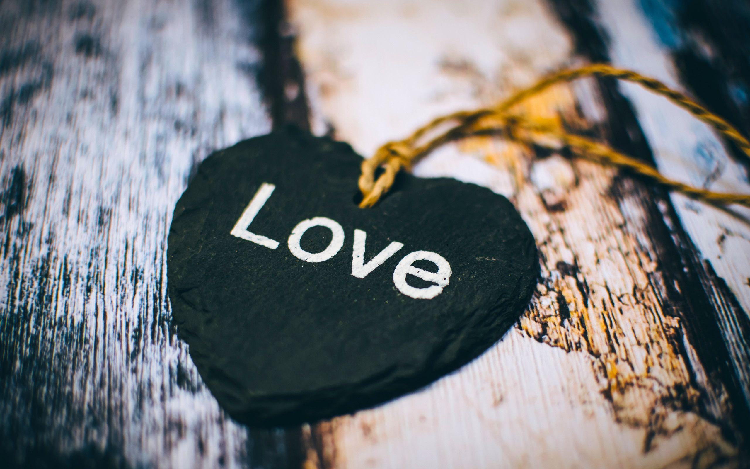2560x1600 Download wallpaper: Love message on heart medallion 2560x1600