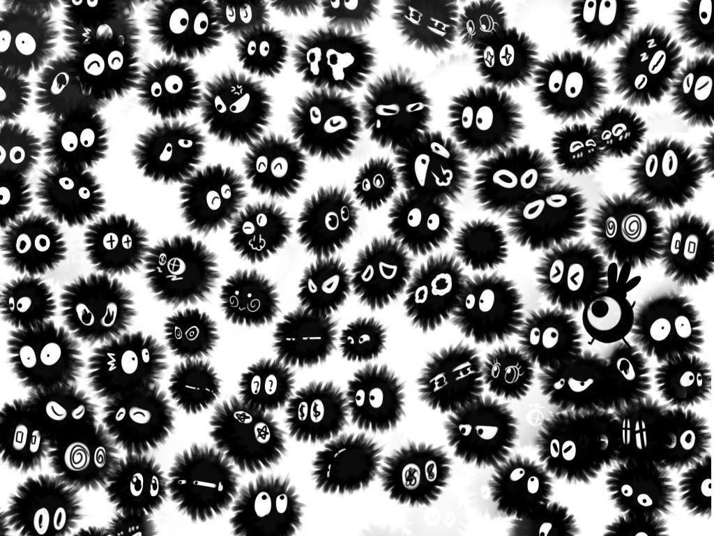 1024x768 Soot Gremlins (My Neighbor Totoro) or Soot Sprites (Spirited Away). Totoro, Ghibli, Studio ghibli