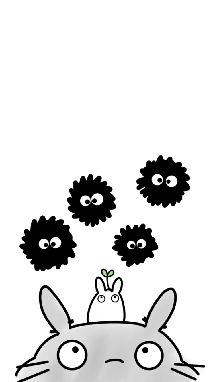 750x1334 totoro little totoro soot sprites ghibli free iphone background wallpaper. Pink wallpaper iphone, iPhone background wallpaper, Phone background wallpaper