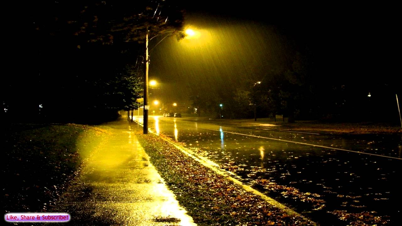 1280x720 Rain Sounds. Rainy Night In The City. Relaxing Sounds For Sleeping