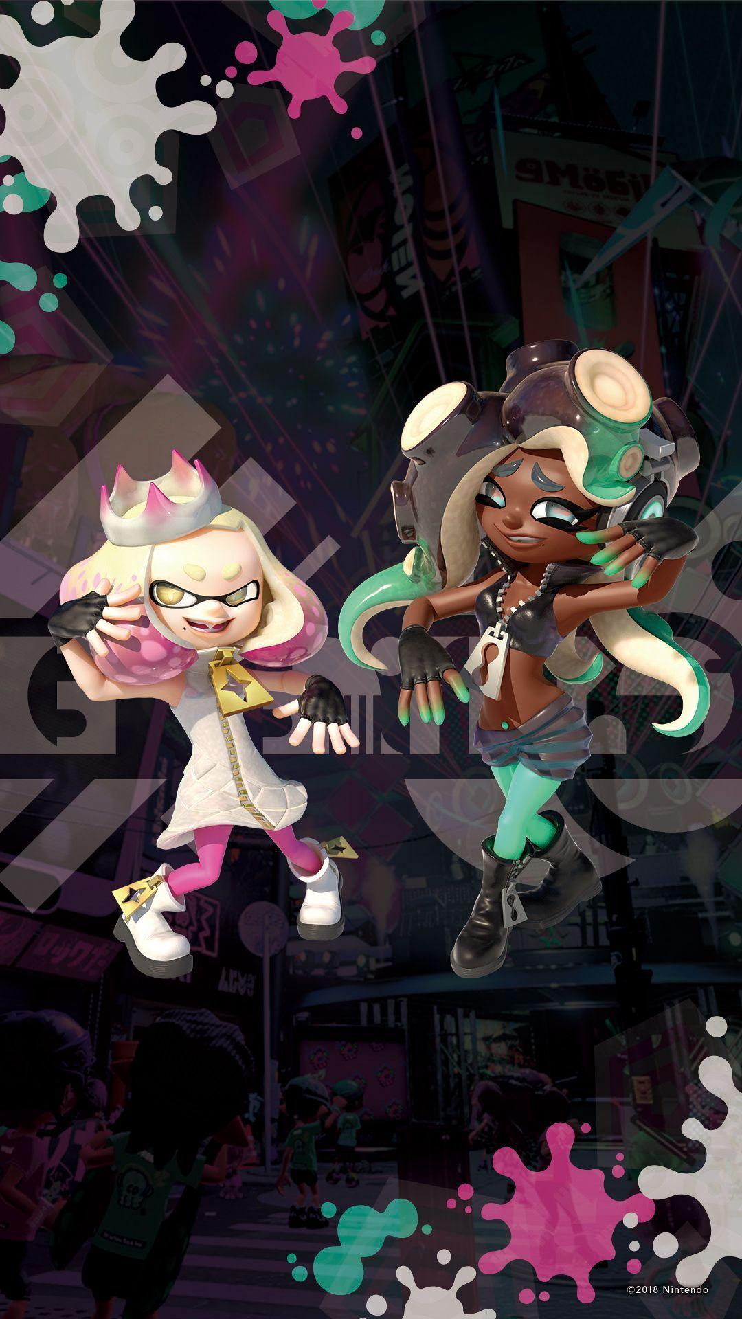 1080x1920 splatoon chromapolis. Splatoon, Splatoon 2 art, Pearl and marina