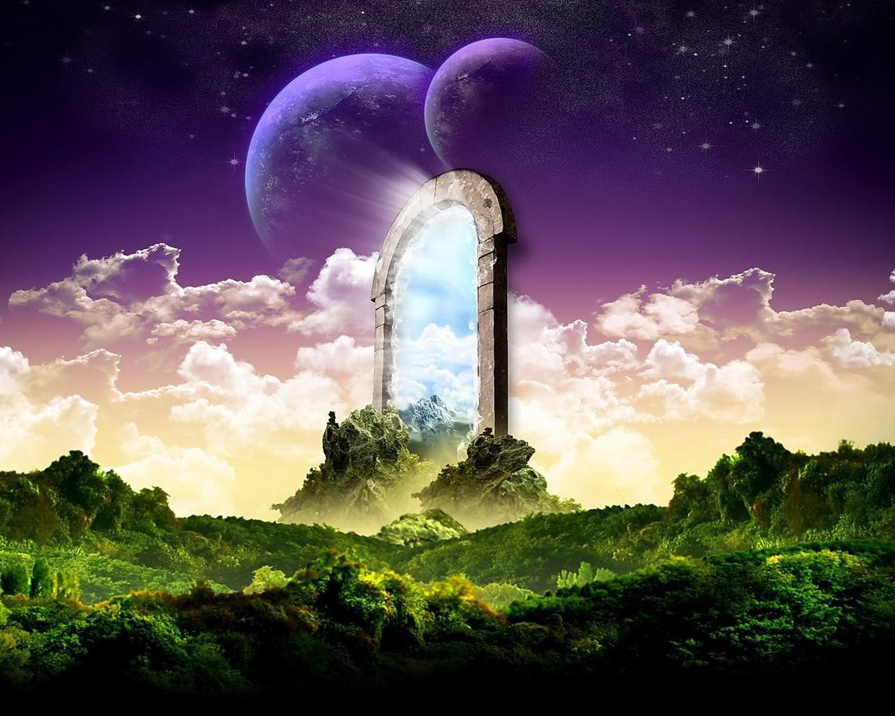 1280x1024 Anime Spring Landscape Fantasy Wallpaper