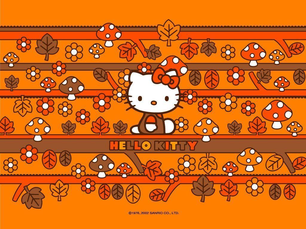 1024x768 Hello Kitty Wallpaper Autumn