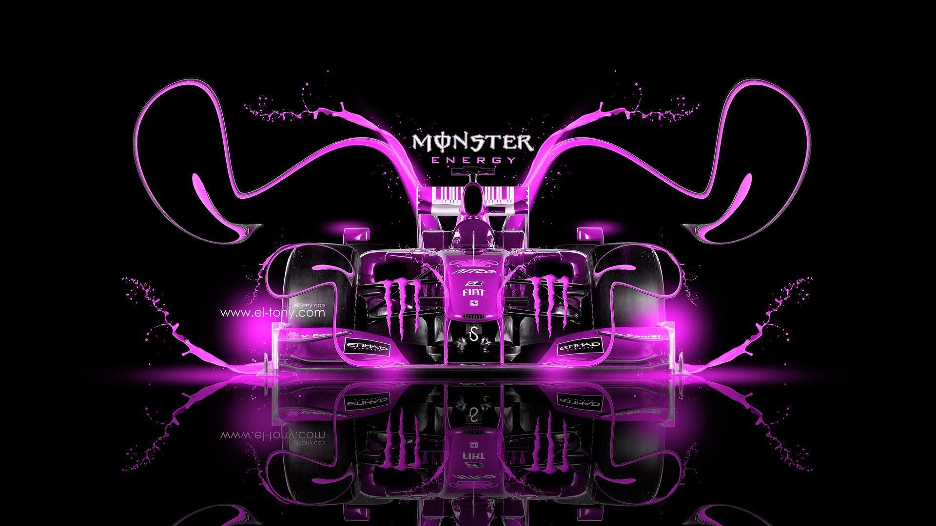 1920x1080 Purple Monster Energy Logo