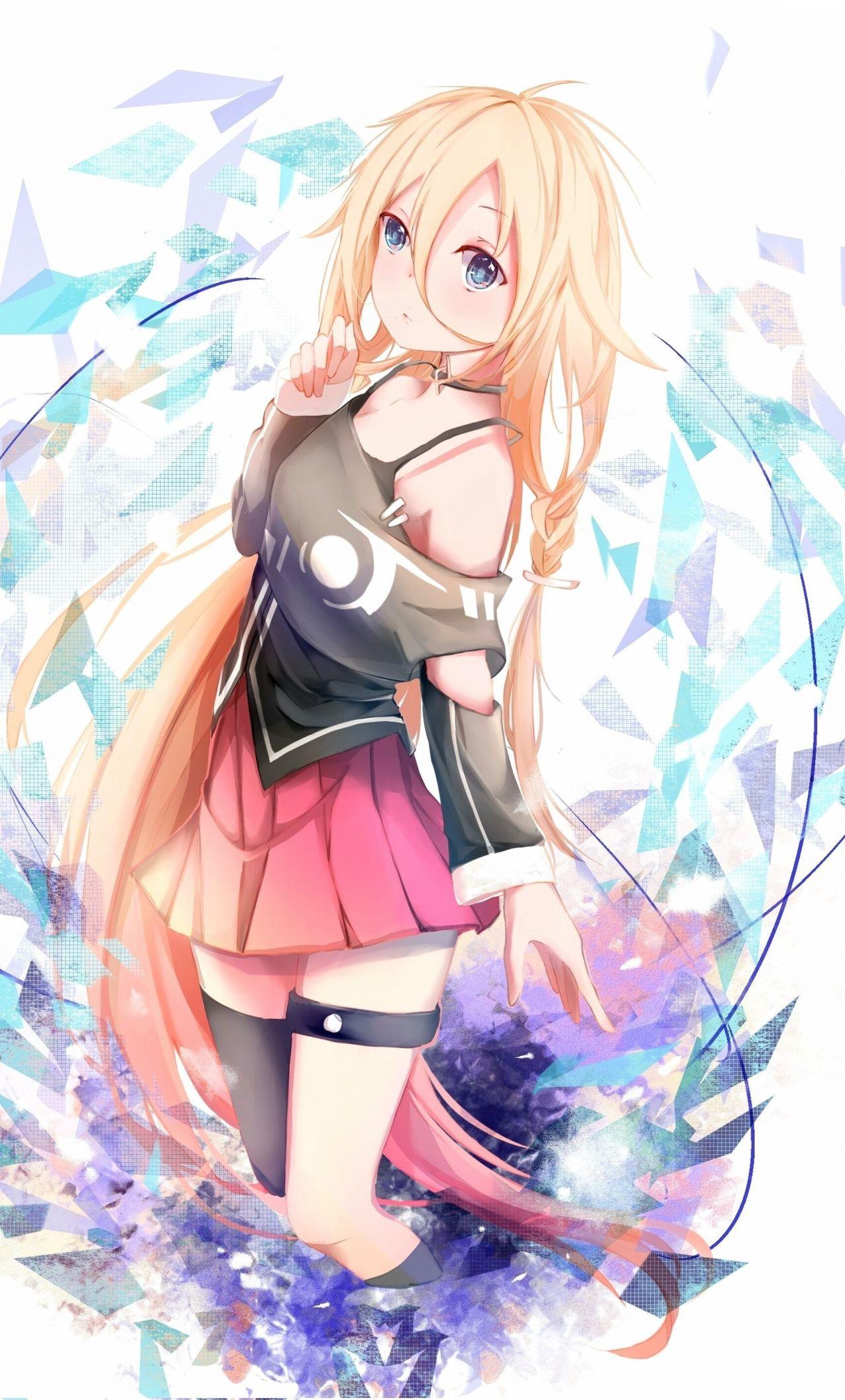 1280x2120 Download 1280x2120 wallpaper blonde, ia, long hair, anime girl, vocaloid, iphone 6 plus, 1280x2120 HD image, background, 4087