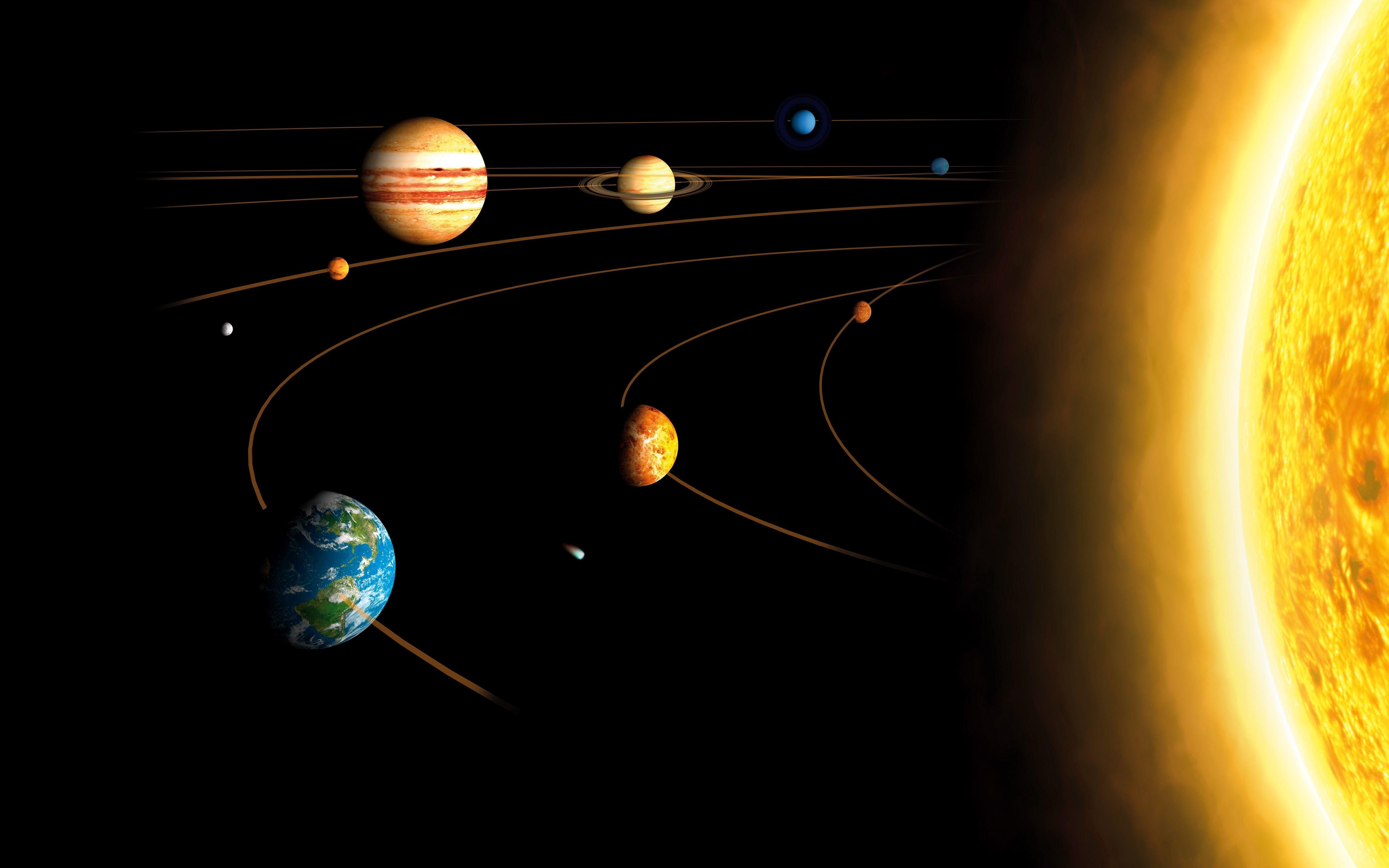 5120x3200 space solar system planet sun mercury venus earth mars jupiter