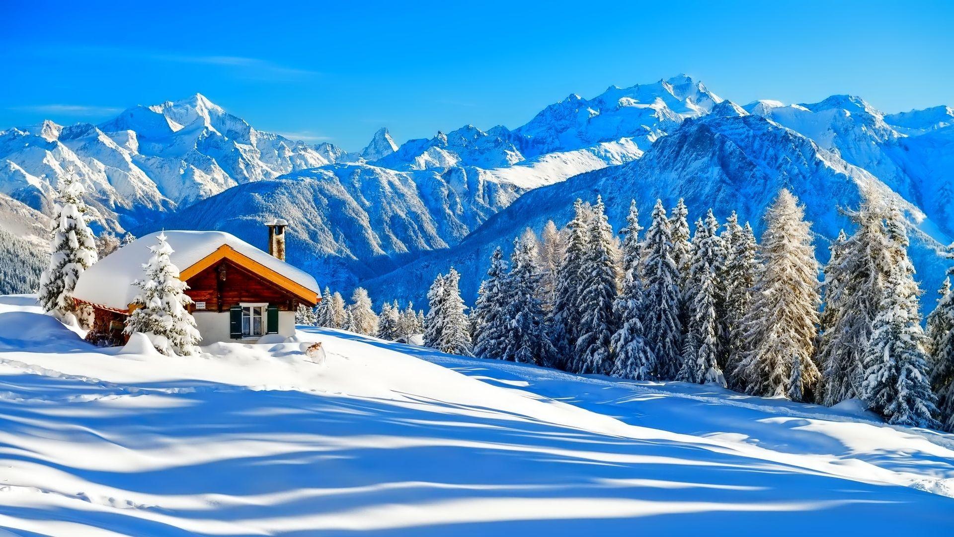 1920x1080 Free Mountain And Winter Wallpaper HD. Wallpaper, Background