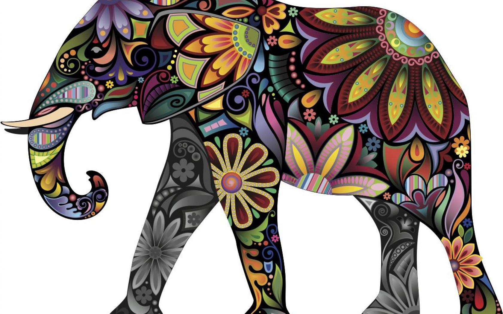 1680x1050 Elephant art wallpaperx1050