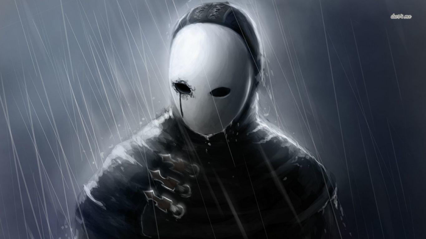 1366x768 Deadpool Mask Wallpaper 21616