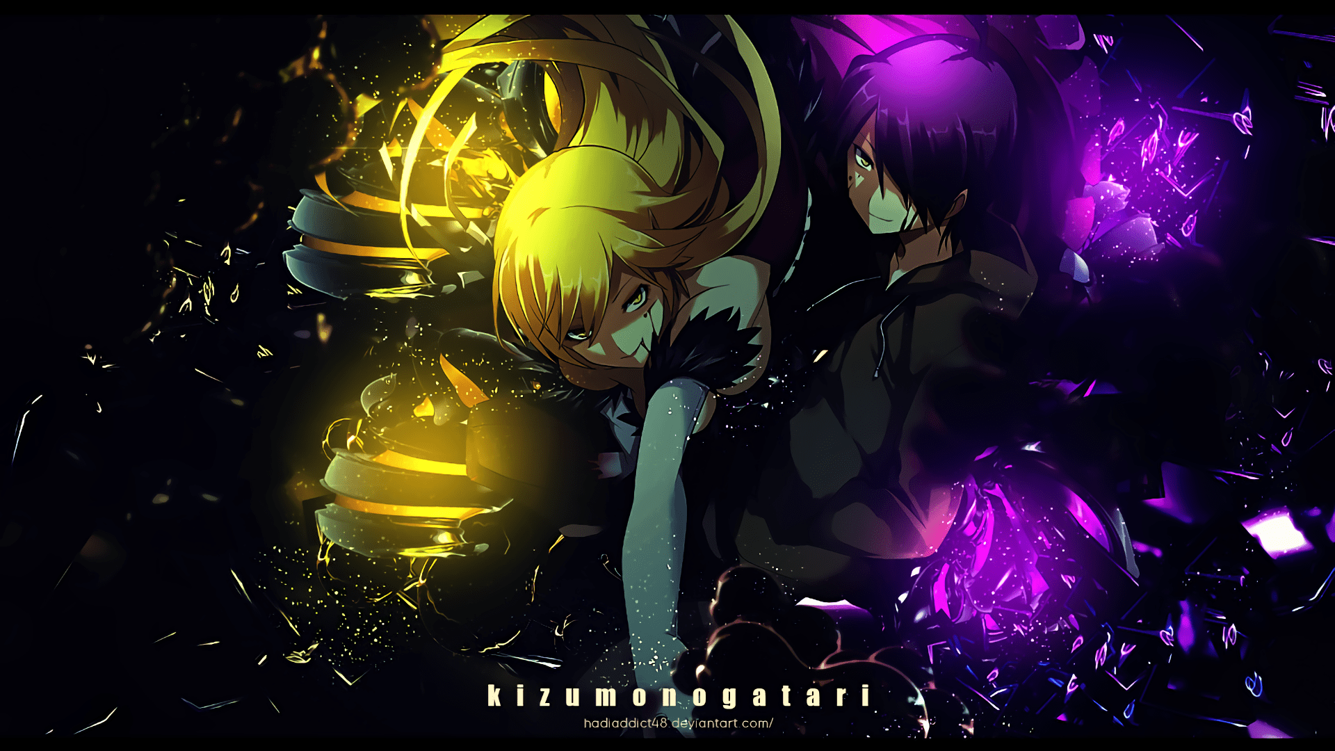 1920x1080 Monogatari Phone Wallpaper