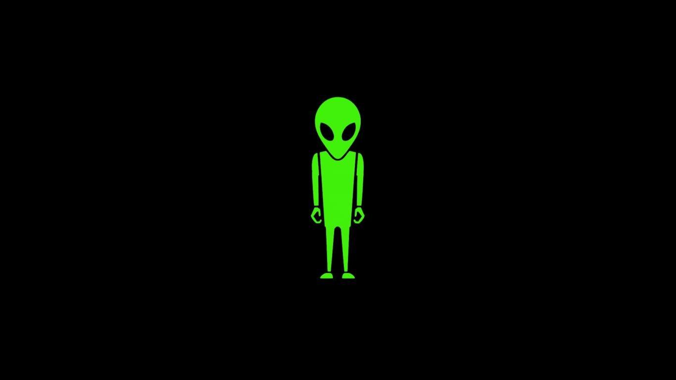 1366x768 Cartoon Cool Alien Wallpaper